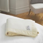 John Atkinson by Hainsworth® 215gsm Lambswool Cashmere White Blankets